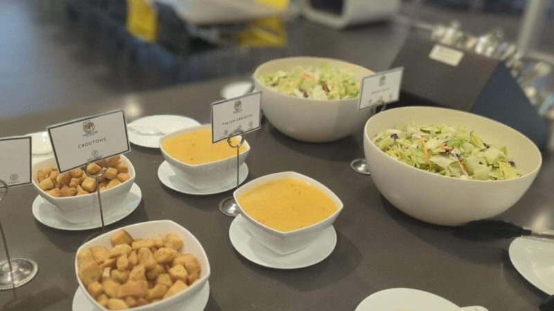 food in a buffet catering